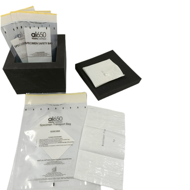 Le spécimen de Biohazard de laboratoire de sac de spécimen du Biohazard 95kpa d'AI 650 met en sac pour le paquet de transport d'échantillon