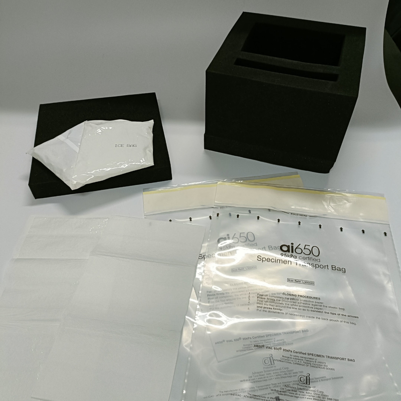 Risques biologiques chimiques sac de transport de spécimens Fermeture à glissière pour laboratoire