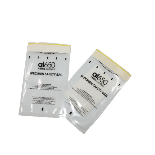3 / 2 sacs cytotoxiques de transport de spécimen de Biohazard du mur 95kpa avec absorbent la protection