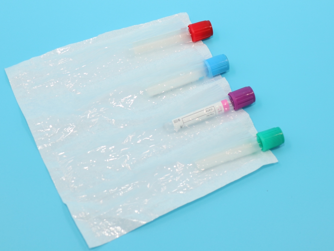 95 kPa Tubes de sérum de tourniquet de collecte de sang à 4 fentes à poches absorbant 2400 pièces/emballage pour produits chimiques