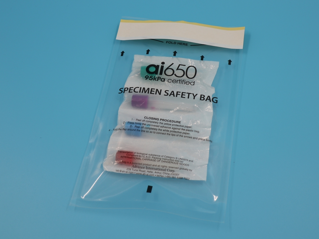 AI650 Sacs jetables pour animaux de compagnie/PE 95kpa pour échantillons biologiques pour hôpitaux ou laboratoires