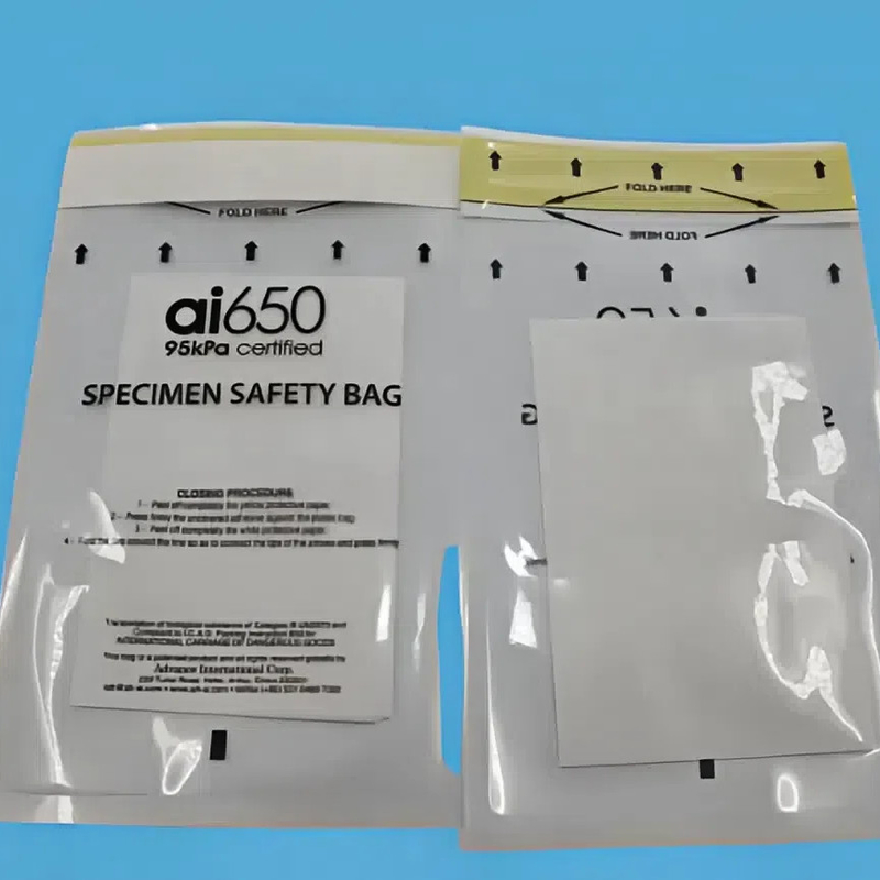 95 KPa Sacs à échantillons de produits biologiques dangereux utilisés pour le transport, Sacs d' emballage de produits biologiques dangereux