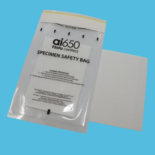 Sacs d'échantillons Sacs d'échantillons de laboratoire Résistance à haute tension avec auto-adhésif Top indépendant à l'intérieur Package de papier