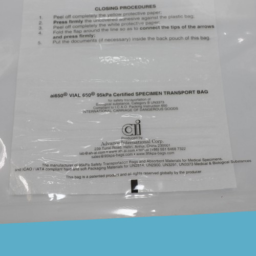 # S168283 Ai650 Sacs de transport de sécurité pour le transport de spécimens médicaux de diagnostic clinique