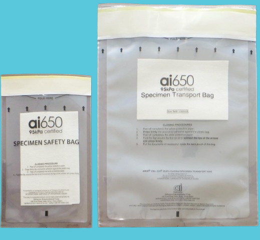 Ai650 95kpa Sacs à échantillons Isolation Transport Sacs en plastique Sampe Petits sacs En infirmerie Laboratoires Facilities de recherche