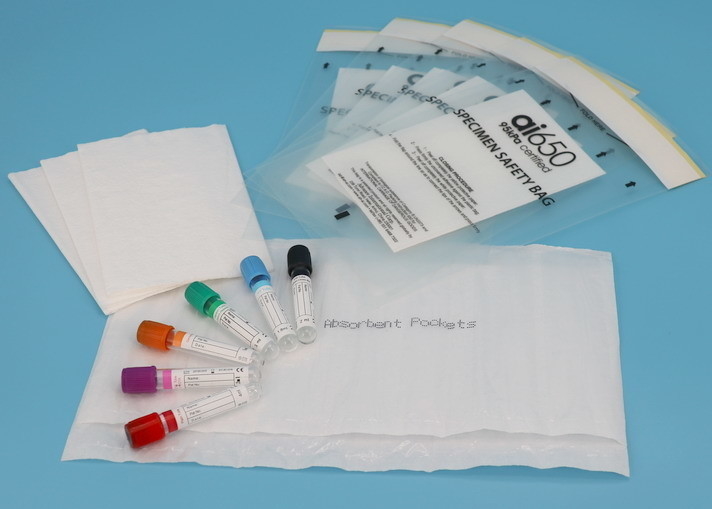 95 Kpa Sacs d'emballage de sécurité pour les risques biologiques Sacs d'échantillons autoadhésifs
