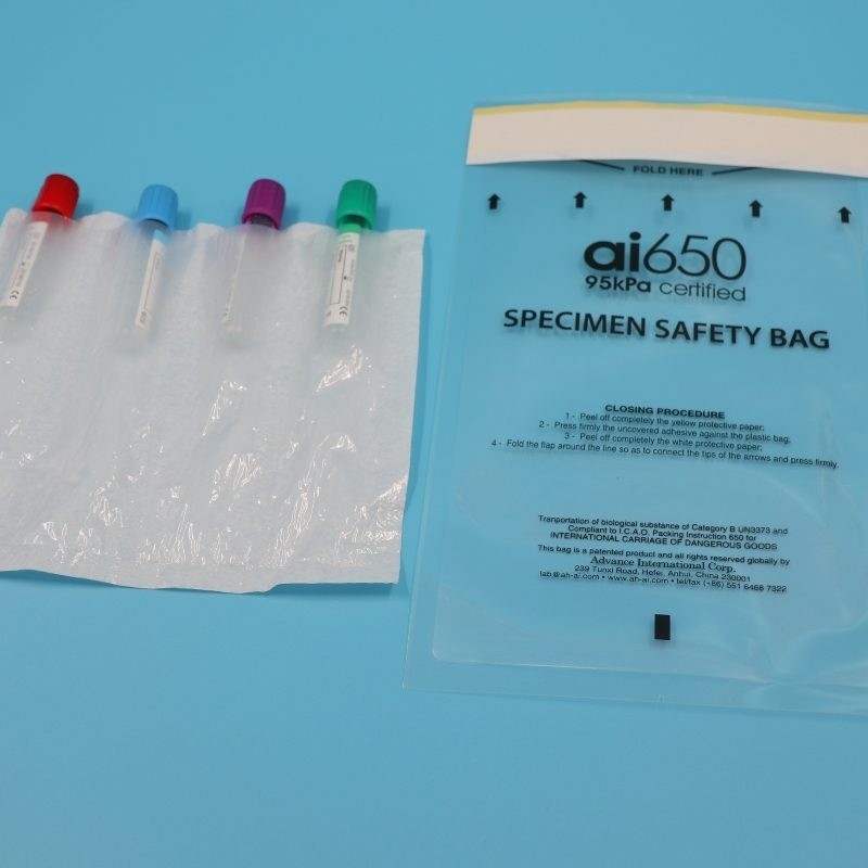 Problème gratuit sac à échantillon jetable Laboratoire échantillon médical Exposant Biohazard sac à échantillon