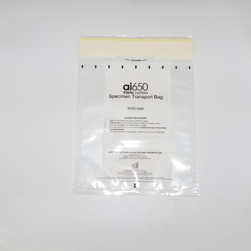 Sacs d'échantillons transparents à haute pression 95 kPa Résistance industrielle Conception durable pour les échantillons biologiques et les matières dangereuses