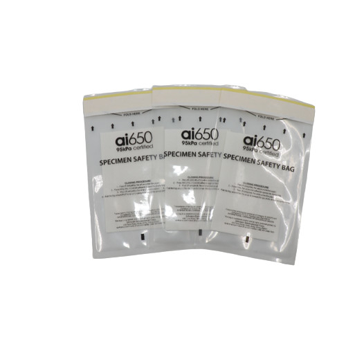 95 Kpa Sacs médicaux sans danger biologique pour laboratoire 95 Kpa Sac de transport d'échantillons auto-fermeture sac de collecte pour l'hôpital