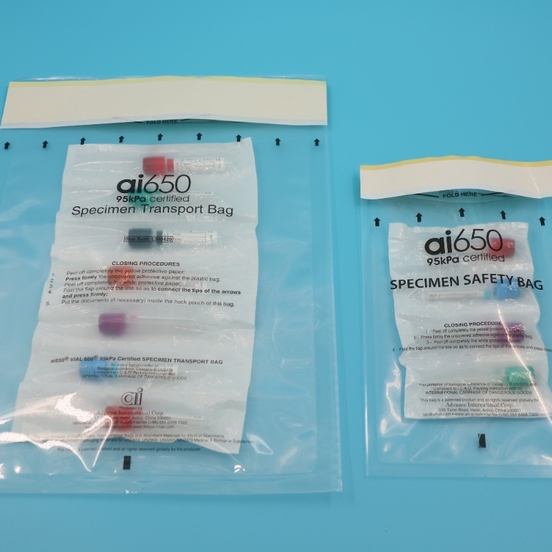 Ai650 Safety Transport Bags, For Transportation Of Medical Or Clinical Or Diagnostic Specimens, And UN3373 Biohazard Substances, As Per United Nations Regulations PI650