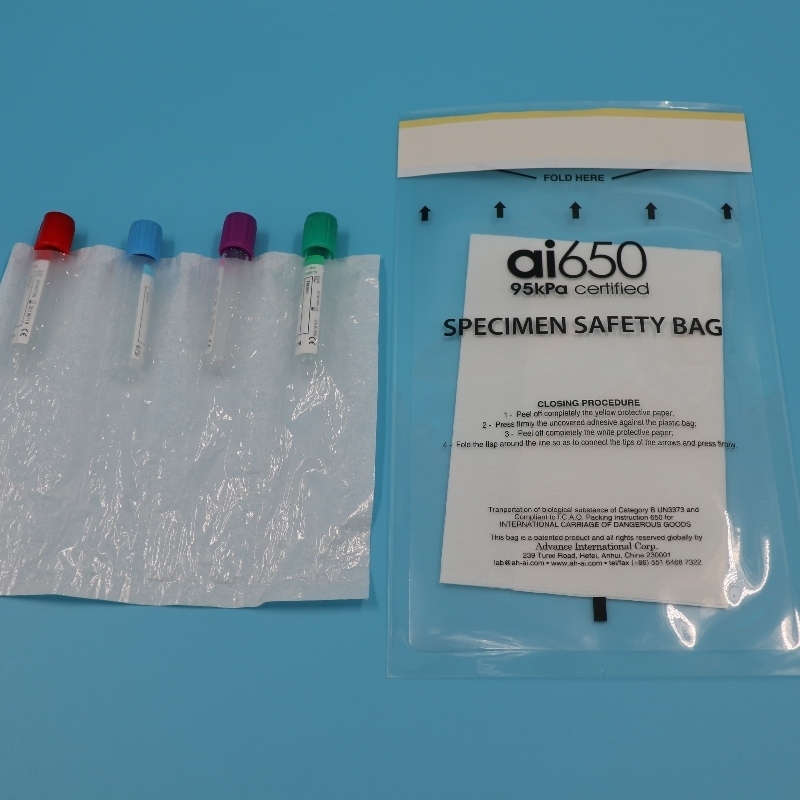Sac de transport d'échantillons à 95 kPa, conteneur sécurisé pour échantillons médicaux à risque biologique, pour échantillons biologiques