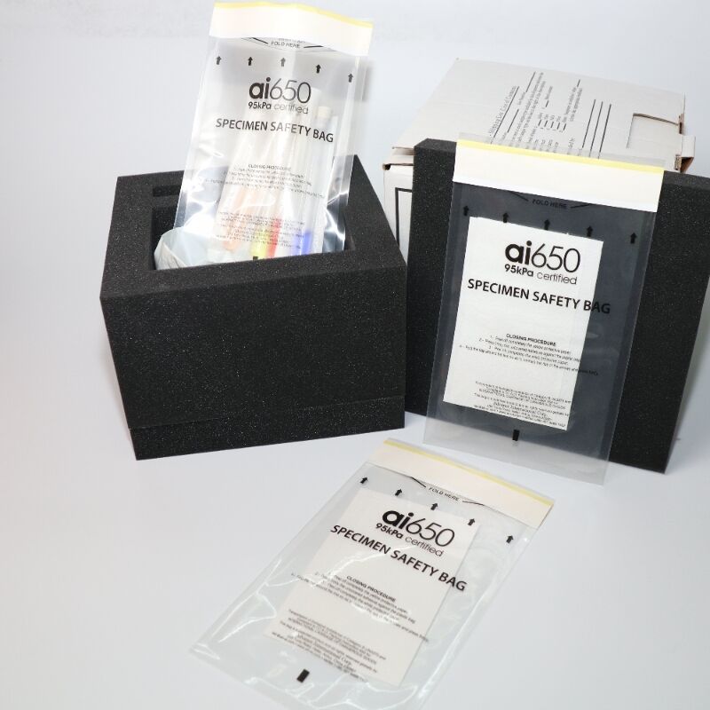 Sacs de transport d'échantillons de laboratoire avec sac absorbant et sécurité de catégorie B de l'ONU3373