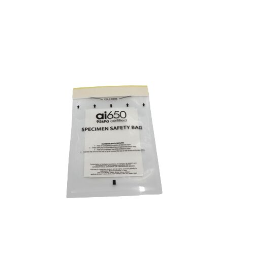 Sac d'élimination de poche absorbante UN3373 Sac de transport de spécimens de danger biologique Cat B pour déchets médicaux emballage clinique étanche 95kPa