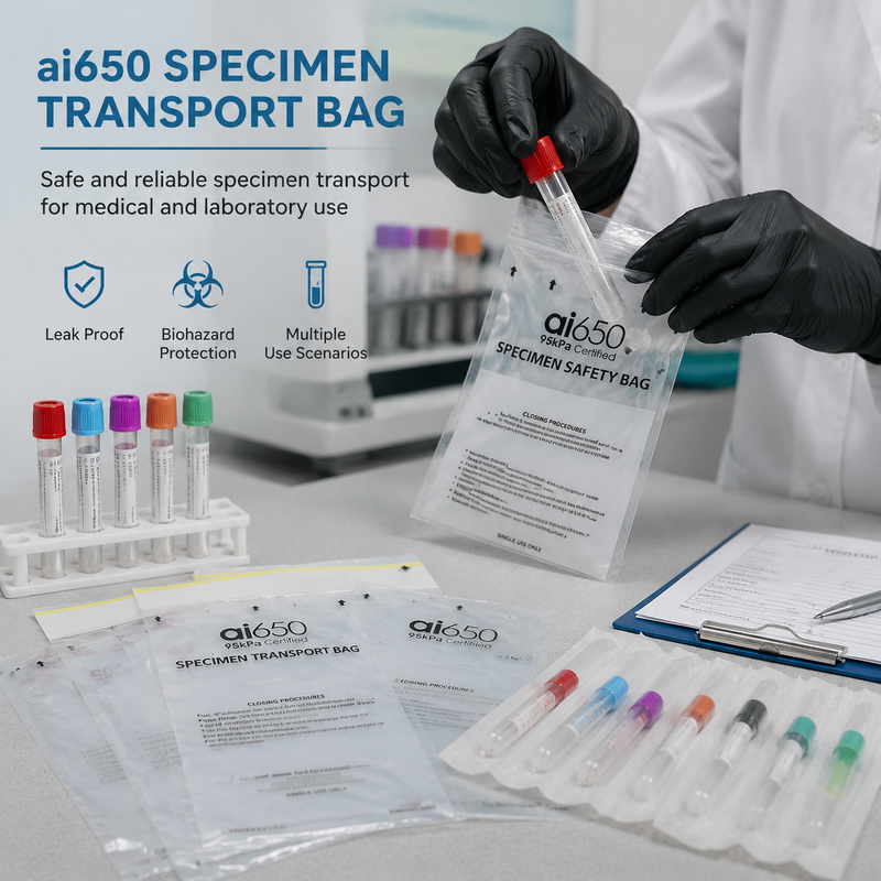7 poches à glissière pour fournitures médicales et de laboratoire 95 kPa Sac de transport compatible