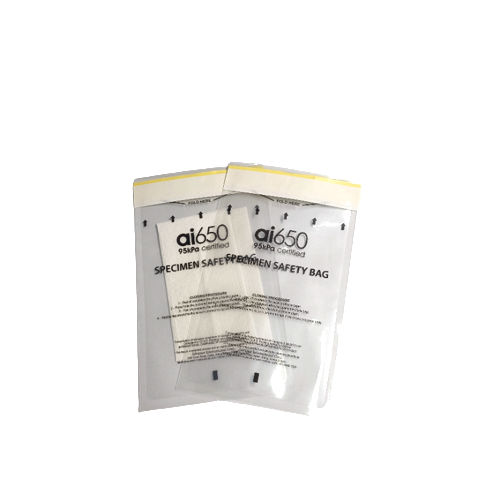 AI650 Sacs à usage unique pour les risques biologiques et coussinets absorbante ¢ manches 3x4 pouces pour le transport UN3373