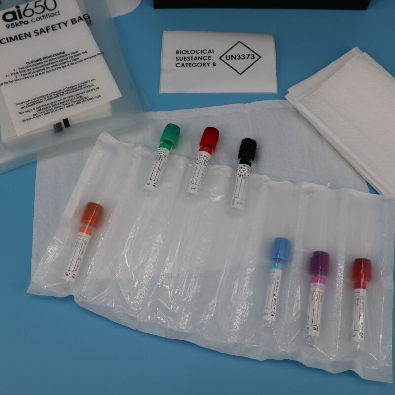 Manche de poche absorbante à fente jetable 4/7 pour le transport de spécimens médicaux et de laboratoire