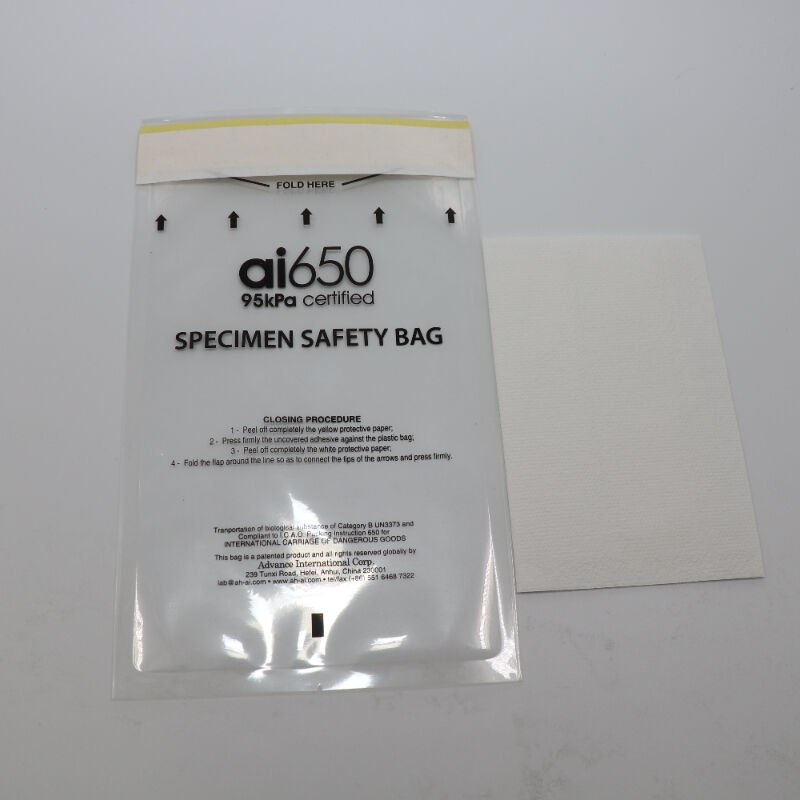 Manteau de poche absorbant multifonctionnel adapté à 4 ou 7 tubes de spécimens, conception pour contenir les fuites